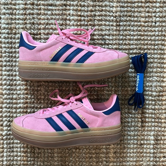 Adidas Gazelle Bold Pink Platform Sneakers - Picture 1 of 4